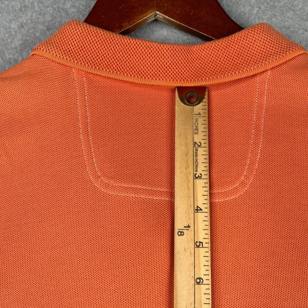 Tommy Bahama Supima Polo Shirt Coral Orange Beach Casual Mens Large - Picture 10 of 11